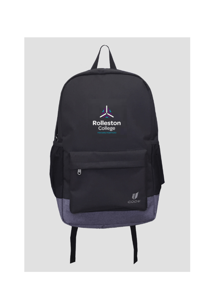 Rolleston College Team Backpack Grey Marle/Navy 20L