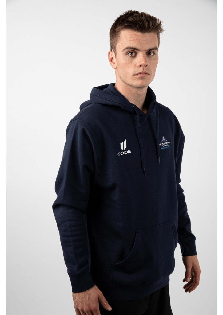 Rolleston College Cotton Rich Team Hoodie Navy